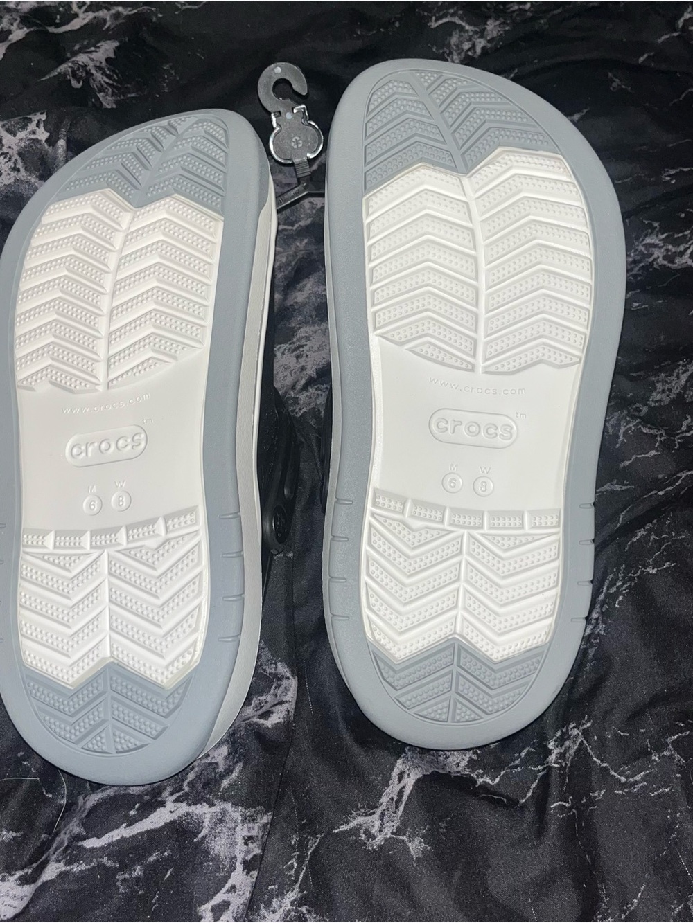 Crocs Crocband full force Clog - Black/White size m6 w8 nwt - Picture 3 of 6